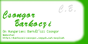 csongor barkoczi business card